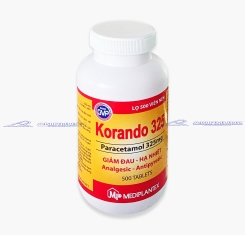 Thuốc Korando® 325mg Chai 500 viên | Paracetamol