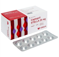 Thuốc trị tăng huyết áp captopril stella 25mg 